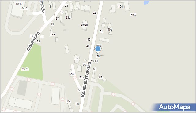 Zgierz, Konstantynowska, 59, mapa Zgierz