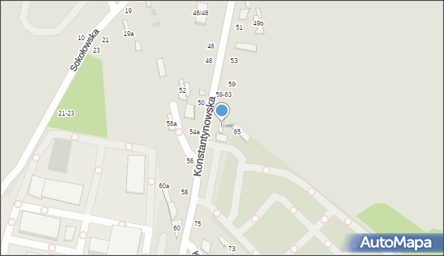 Zgierz, Konstantynowska, 65-69, mapa Zgierz