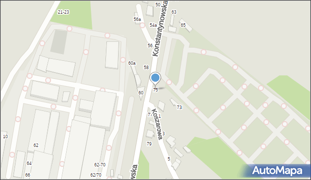 Zgierz, Konstantynowska, 75, mapa Zgierz