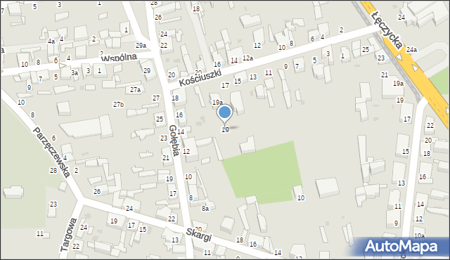 Zgierz, Kościuszki Tadeusza, gen., 19, mapa Zgierz