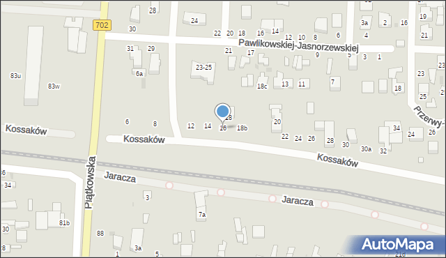 Zgierz, Kossaków Wojciecha i Juliusza, 16, mapa Zgierz