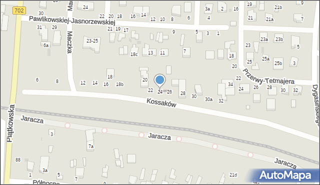 Zgierz, Kossaków Wojciecha i Juliusza, 24, mapa Zgierz