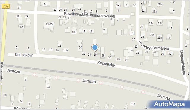 Zgierz, Kossaków Wojciecha i Juliusza, 26, mapa Zgierz