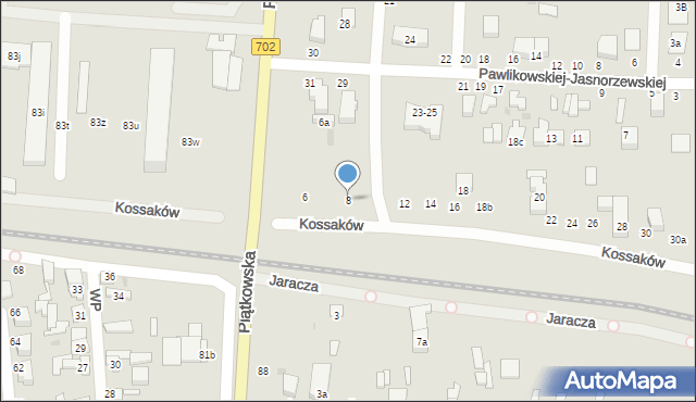 Zgierz, Kossaków Wojciecha i Juliusza, 8, mapa Zgierz