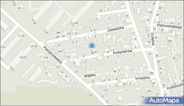 Zgierz, Kosynierów, 10, mapa Zgierz