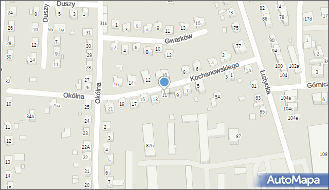 Zgorzelec, Kochanowskiego Jana, 11, mapa Zgorzelec