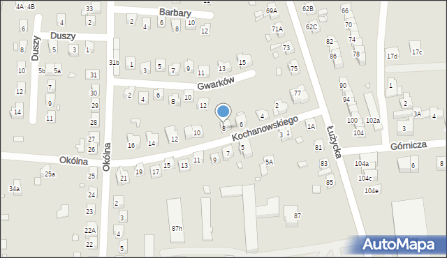 Zgorzelec, Kochanowskiego Jana, 8, mapa Zgorzelec