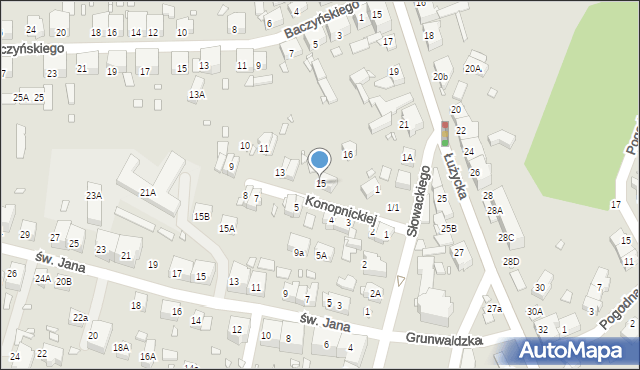 Zgorzelec, Konopnickiej Marii, 15, mapa Zgorzelec