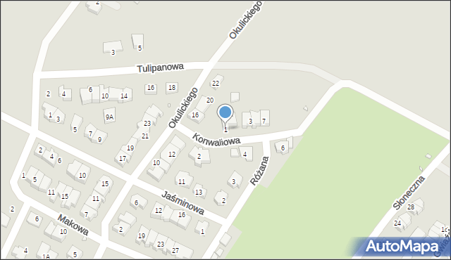 Zgorzelec, Konwaliowa, 1, mapa Zgorzelec