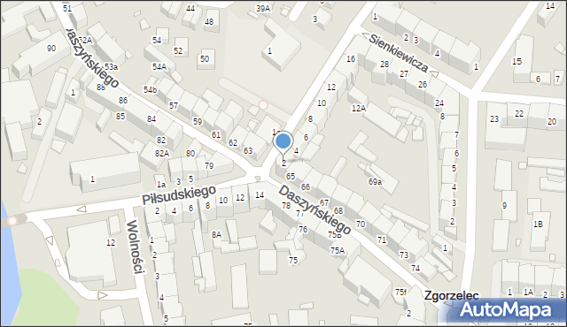 Zgorzelec, Kościuszki Tadeusza, gen., 2, mapa Zgorzelec