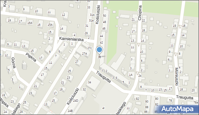 Zgorzelec, Kościuszki Tadeusza, gen., 36, mapa Zgorzelec