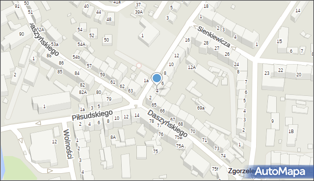 Zgorzelec, Kościuszki Tadeusza, gen., 4, mapa Zgorzelec