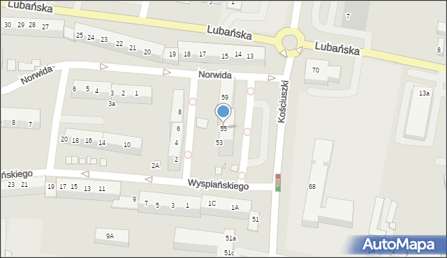 Zgorzelec, Kościuszki Tadeusza, gen., 55, mapa Zgorzelec