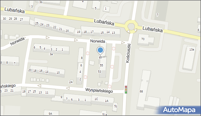 Zgorzelec, Kościuszki Tadeusza, gen., 57, mapa Zgorzelec