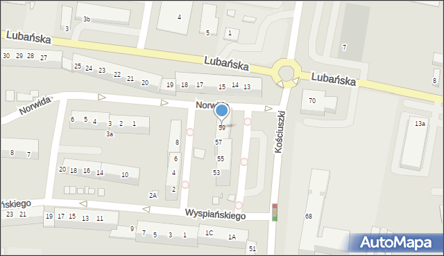 Zgorzelec, Kościuszki Tadeusza, gen., 59, mapa Zgorzelec