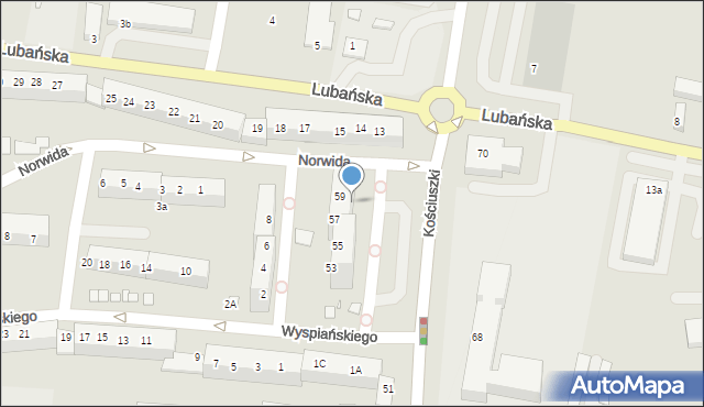 Zgorzelec, Kościuszki Tadeusza, gen., 61, mapa Zgorzelec