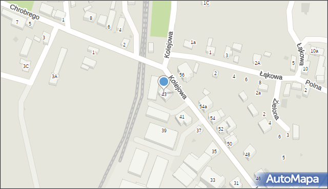 Ziębice, Kolejowa, 43, mapa Ziębice