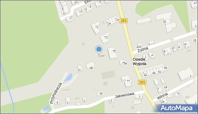 Zielona Góra, Kożuchowska, 77c, mapa Zielona Góra