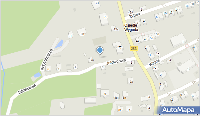 Zielona Góra, Kożuchowska, 77j, mapa Zielona Góra