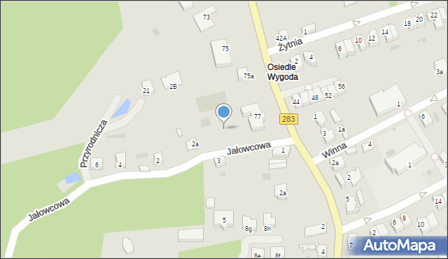 Zielona Góra, Kożuchowska, 77l, mapa Zielona Góra