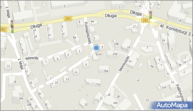 Zielona Góra, Konopnickiej Marii, 7, mapa Zielona Góra