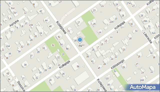 Zielonka, Kolejowa, 35a, mapa Zielonka