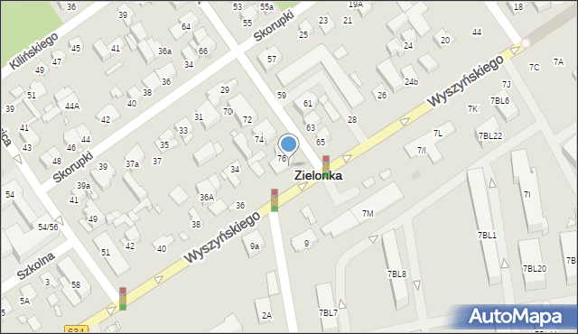 Zielonka, Kolejowa, 78, mapa Zielonka