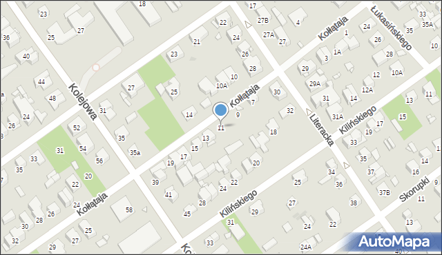 Zielonka, Kołłątaja Hugo, 11, mapa Zielonka