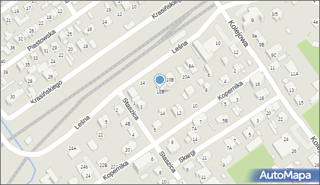 Zielonka, Kopernika Mikołaja, 12B, mapa Zielonka