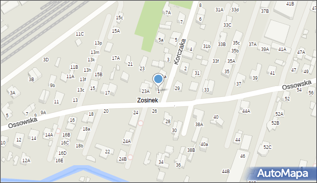 Zielonka, Korczaka Janusza, 1, mapa Zielonka