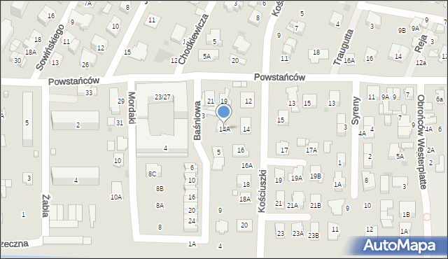 Zielonka, Kościuszki Tadeusza, gen., 14A, mapa Zielonka