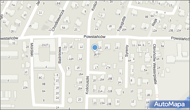 Zielonka, Kościuszki Tadeusza, gen., 15, mapa Zielonka