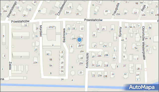 Zielonka, Kościuszki Tadeusza, gen., 16, mapa Zielonka