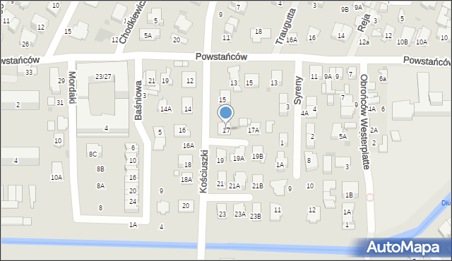 Zielonka, Kościuszki Tadeusza, gen., 17, mapa Zielonka