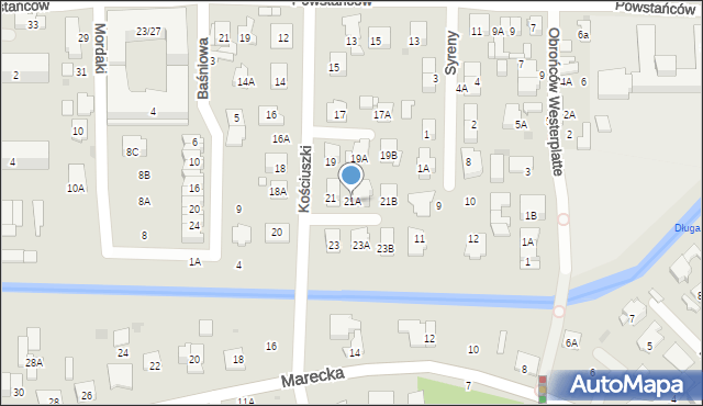 Zielonka, Kościuszki Tadeusza, gen., 21A, mapa Zielonka