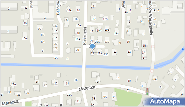 Zielonka, Kościuszki Tadeusza, gen., 23, mapa Zielonka