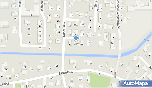 Zielonka, Kościuszki Tadeusza, gen., 23A, mapa Zielonka