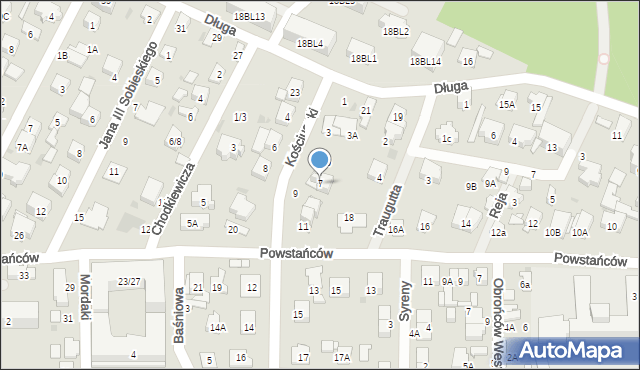 Zielonka, Kościuszki Tadeusza, gen., 7, mapa Zielonka