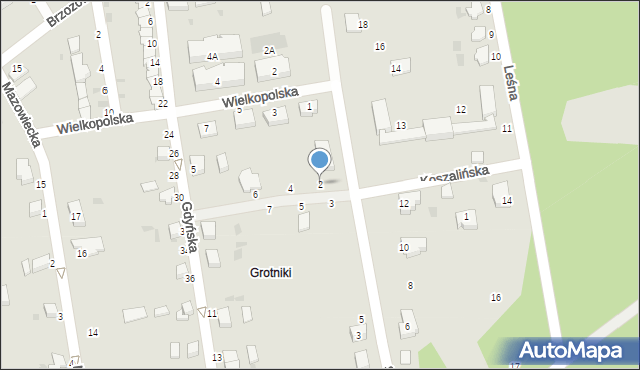 Złocieniec, Koszalińska, 2, mapa Złocieniec