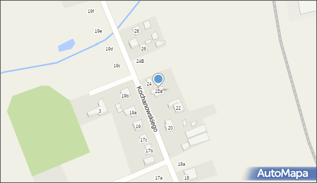 Złotniki, Kochanowskiego Jana, 22a, mapa Złotniki