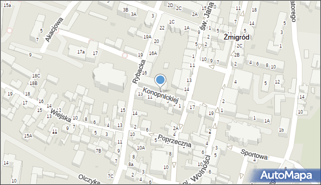 Żmigród, Konopnickiej Marii, 4, mapa Żmigród