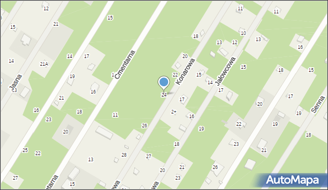 Zofiówka, Konarowa, 24, mapa Zofiówka