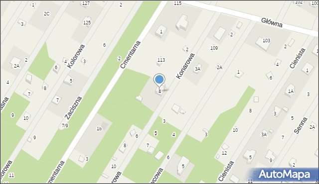 Zofiówka, Konarowa, 4, mapa Zofiówka