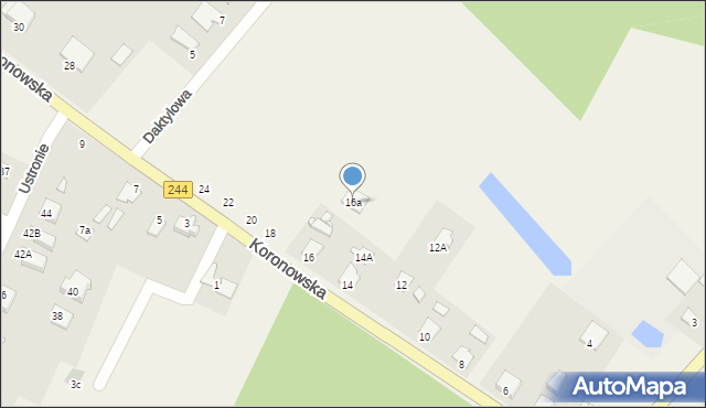 Żołędowo, Koronowska, 16a, mapa Żołędowo