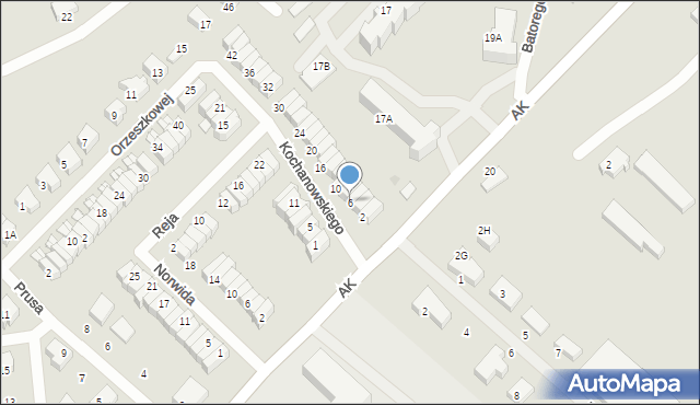 Żukowo, Kochanowskiego Jana, 6, mapa Żukowo