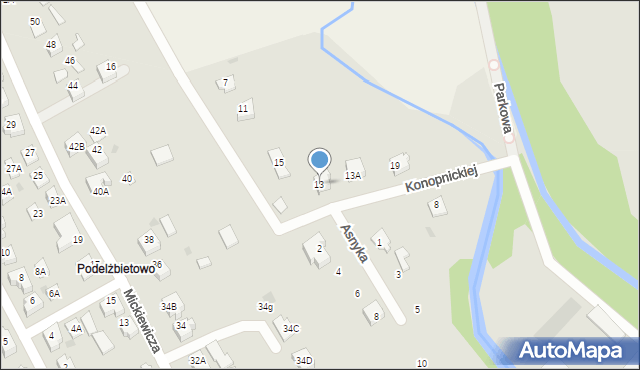 Żukowo, Konopnickiej Marii, 13, mapa Żukowo