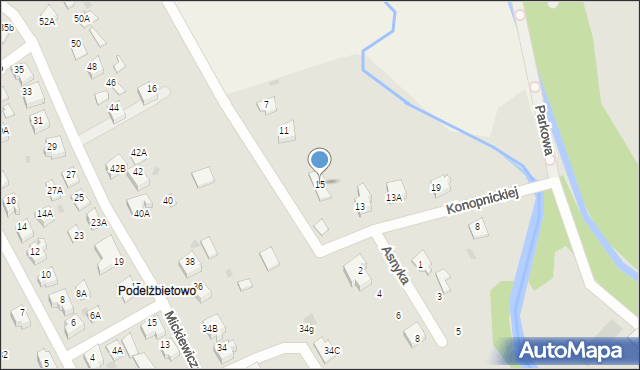 Żukowo, Konopnickiej Marii, 15, mapa Żukowo