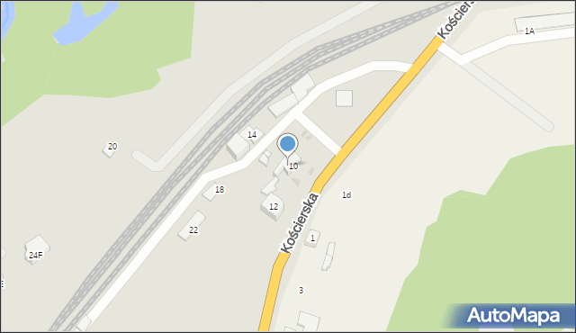 Żukowo, Kościerska, 10A, mapa Żukowo