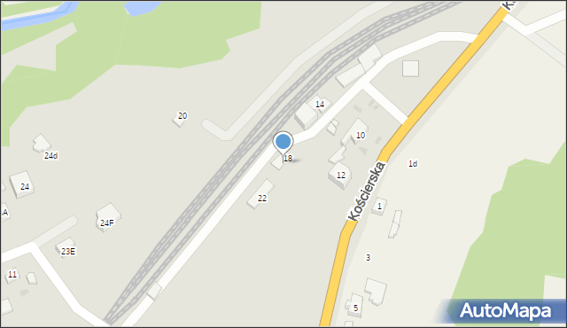Żukowo, Kościerska, 18A, mapa Żukowo