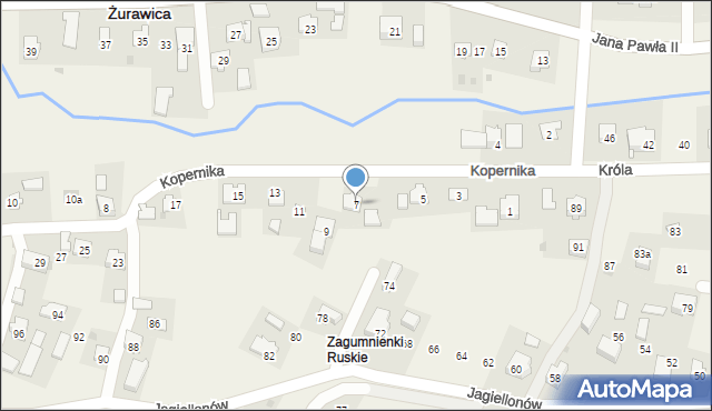 Żurawica, Kopernika Mikołaja, 7, mapa Żurawica